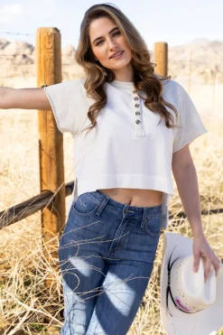 Hellena Cropped Henley