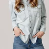 Jane Denim Snap